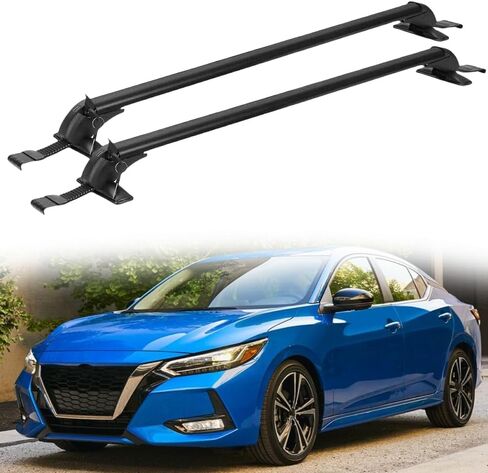 Crossbars Aluminum Cross Bar 220lbs Fits for Nissan Sentra B18 2020-2025 Roof Rack with Lock Black in Kuwait