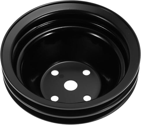 بكرة مضخة مياه لسيارة Chevy SBC كتلة صغيرة 262 265 267 283 302 305 307 327 350 400 LWP بكرة مضخة مياه طويلة ذات أخدود مزدوج 2 أخدود متينة قطعة واحدة in Saudi Arabia