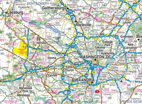 Delaware, Maryland & Virginia Road Map (National Capital Area) in Saudi Arabia