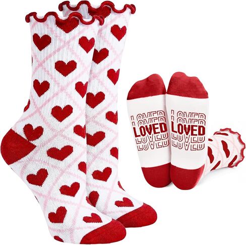 Valentines Day Gifts For Women - Cute Socks, Ideal Galentines Day Present For Her, Fun Gift For Teen Girls, Comfy And Soft, Unique Friends Surprise, Romantic Anniversary Idea, Sweet Love in Saudi Arabia