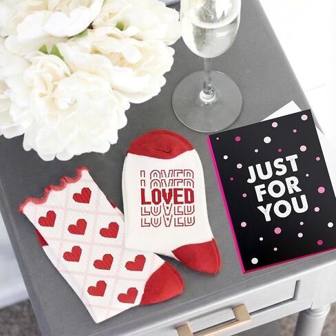 Valentines Day Gifts For Women - Cute Socks, Ideal Galentines Day Present For Her, Fun Gift For Teen Girls, Comfy And Soft, Unique Friends Surprise, Romantic Anniversary Idea, Sweet Love in Saudi Arabia