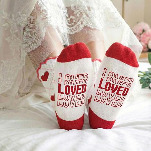 Valentines Day Gifts For Women - Cute Socks, Ideal Galentines Day Present For Her, Fun Gift For Teen Girls, Comfy And Soft, Unique Friends Surprise, Romantic Anniversary Idea, Sweet Love in Saudi Arabia