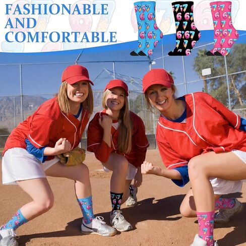 Suhine 6 Pairs 67 Ice Cream Socks Bulk Six Seven Ice Cream Drip Baseball Crew Socks Funny Novelty 6 7 Gifts for Men Women Sports Team Player Birthday, 6 Styles in Saudi Arabia