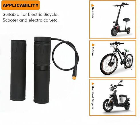 Ebike نصف تويست خنق، FT 158X Ebike تويست خنق لمقود 22.2 مم، 3Pin WP المقبض الأيمن خنق ل12V / 24V / 36V / 48V / 60V / 72V دراجة كهربائية سكوتر وأجزاء تحويل الدراجة الإلكترونية in Kuwait