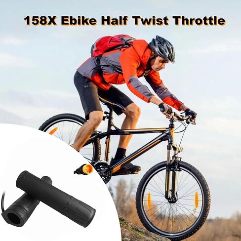 Ebike نصف تويست خنق، FT 158X Ebike تويست خنق لمقود 22.2 مم، 3Pin WP المقبض الأيمن خنق ل12V / 24V / 36V / 48V / 60V / 72V دراجة كهربائية سكوتر وأجزاء تحويل الدراجة الإلكترونية in Kuwait