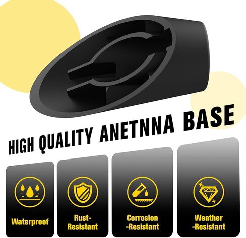 Radio Antenna Base Adapter Mount for 2009-2018 Dodge Ram 1500 2500 3500 4500 5500 Truck Accessories, Car Antenna Base Moulding Cover Trim, Radio Antenna Grommet Topper Bezel Replace 5064395AF, 2PCS in Kuwait