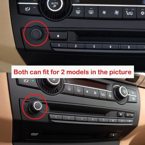 for BMW X5 E70/X6 E71 E72, Dash Radio Volume Control Knob Switch, Multimedia Radio CD Player Audio Volume Rotary Knob Cover Cap Replacement 65126966510 in Saudi Arabia