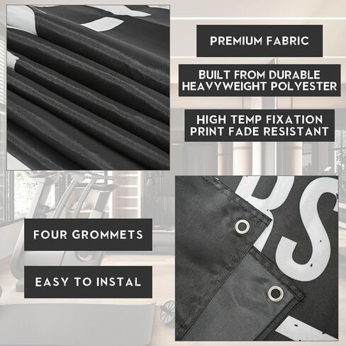 مجموعة لافتات تحفيزية مقاس 3 × 5 أقدام - ديكور حائط لصالة الألعاب الرياضية والمكتب مع 4 حلقات - ملصقات داخلية/خارجية شديدة التحمل من الفينيل بوزن 13oz مطبوعة بالأشعة فوق البنفسجية - الخاسرون يجدون عذرًا، لا أحد يهتم بالعمل بجدية أكبر in Kuwait