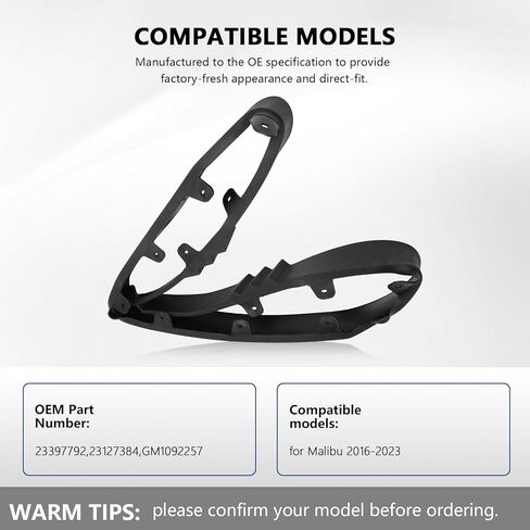 23397792 Front Bumper Lower Air Deflector Replacement for Malibu 2016-2021 Black Front Bumper Grill Lower Air Deflector, Front Bumper Lip Lower Spoiler Air Deflector Valance 23127384 in Saudi Arabia