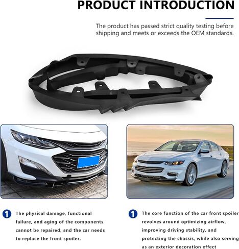 23397792 Front Bumper Lower Air Deflector Replacement for Malibu 2016-2021 Black Front Bumper Grill Lower Air Deflector, Front Bumper Lip Lower Spoiler Air Deflector Valance 23127384 in Saudi Arabia