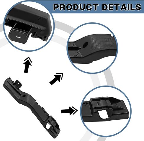 5178411AD 5178410AD مجموعة دعامات المصد الأمامي على الجانب الأيسر والأيمن، متوافقة مع دودج جورني 2009 2010 2011 2012 2013 2014 2015 2016 2017 (زوج واحد أسود) in Saudi Arabia