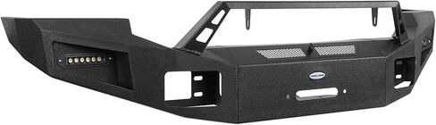 Hooke Road 05-07 F250 F350 Front Bumper w/Winch Plate & LED Lights for 2005 2006 2007 Ford F-250 & F-350 Truck, Solid Steel Full Width Aftermarket Bumper in Saudi Arabia