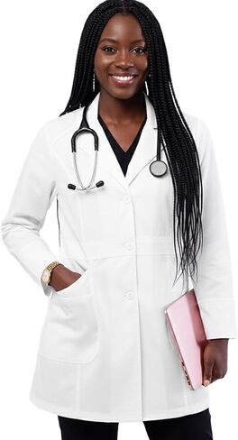 HEEDFIT Women’s 32" Perfection Lab Coat – Poly Cotton, Modern Fit, Multi-Pocket Coat in Saudi Arabia