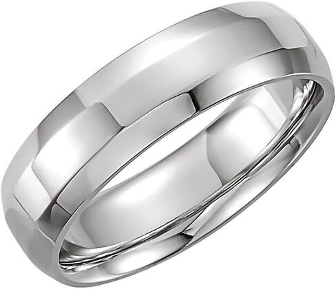 Sonia Jewels Tarnish Resistant Solid 925 Sterling Silver 7mm Beveled Edge Comfort Fit Wedding Band Ring Mens Heavy Thick Classic Plain Traditional - Size 11 in Saudi Arabia
