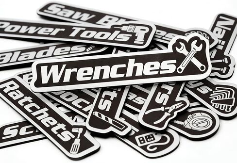 ملصقات صندوق الأدوات المغناطيسية - 15 عبوة، ملصقات صندوق الأدوات المغناطيسية القابلة لإعادة الاستخدام مناسبة لتنظيم المرآب وخزائن الأدوات والعربات الميكانيكية in Kuwait