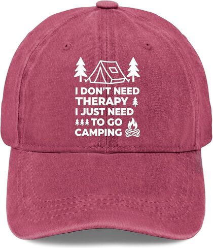 I Don't Need Therapy-I just Need to go Camping Hat for Womens Soft Washed in Saudi Arabia