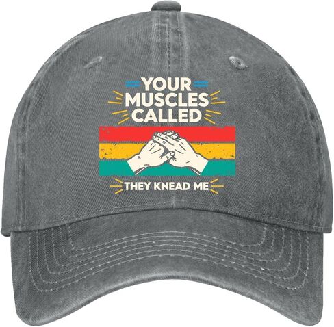 Your Muscles Calleds They Knead Me Hats for Men Trendy Washed Distressed in Saudi Arabia