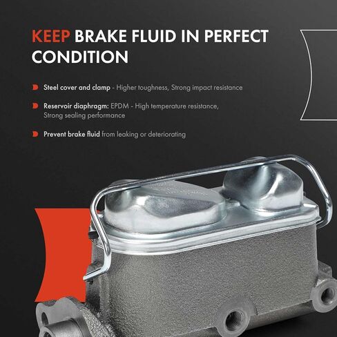 A-Premium Brake Master Cylinder with Reservoir and Cap Compatible with Ford and Mercury Vehicles - Mustang 1979-1982, Fairmont 1978-1981, Granada 1981, Thunderbird 1980-1981, Capri, Cougar, Zephyr in Saudi Arabia