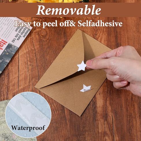 بكرة ملصقات النجوم البيضاء، 500 قطعة من ملصقات النجوم الصغيرة مقاس 1 بوصة ملصقات نجوم ذاتية اللصق، ملصقات نجوم قابلة للإزالة مقاومة للماء لمكافأة الأطفال والحرف التجارية للمعلمين in Kuwait