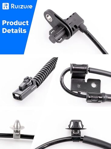 Front ABS Wheel Speed Sensor Left Right fit 06-12 Hyundai Elantra 2.0L L4, 2006 2007 2008 2009 2010 2011 2012, Driver Passenger Side, ALS1615 ALS1625, 2pcs in Saudi Arabia
