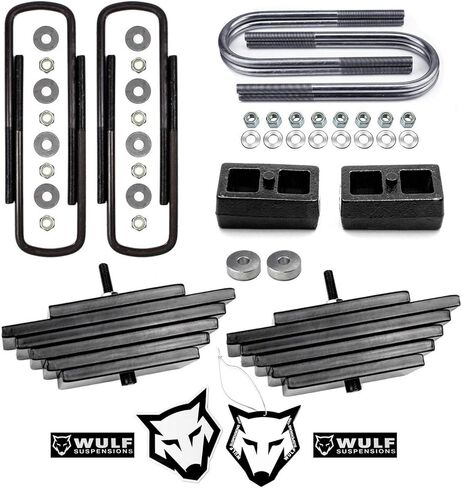 Wulf 3 "قابل للتعديل أمامي 2" طقم رفع التسوية الخلفية 1999 إلى 2004 متوافق مع موديلات Ford F250 F350 Super Duty 4X4 in Saudi Arabia