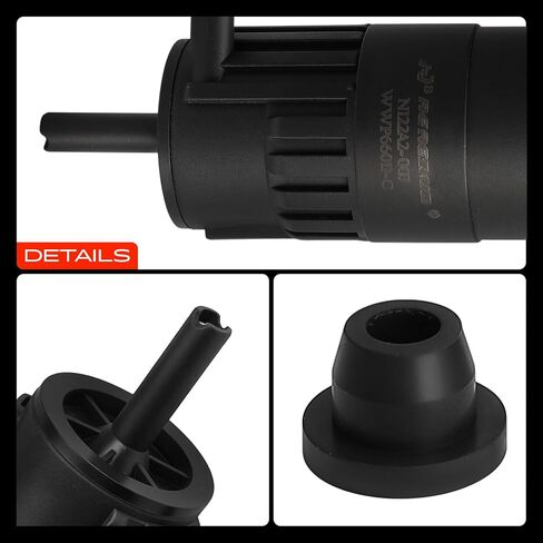 A-Premium Windshield Washer Pump Compatible with 1986-2019 Peterbilt conventional 370 series, 330 & 335 in Saudi Arabia