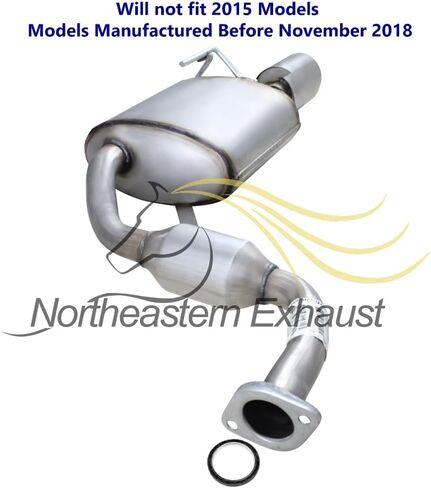 Northeastern Exhaust | Stainless Steel Rear Passenger Side Exhaust Muffler Compatible for Nissan Maxima 2009-2014 2016-2019 3.5L | Automotive Replacement Part | Free Gasket Included in Saudi Arabia