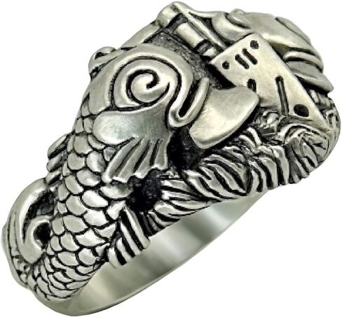 US Navy Submarine Dolphins Men’s Ring – Sterling Silver 925 Handcrafted in Kuwait