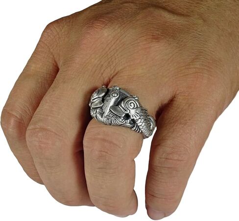 US Navy Submarine Dolphins Men’s Ring – Sterling Silver 925 Handcrafted in Kuwait