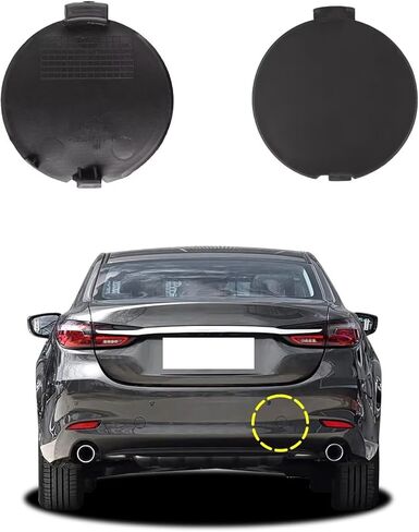 غطاء خطاف سحب المصد الخلفي للسيارة متوافق مع Mazda 6 Atenza 2018 2019 2020 2021 غطاء غطاء المقطورة GSH7-50-EL1-BB GSH7-50-EK1-BB غطاء صغير لقطر العين غير مطلي جانب الركاب الأيمن in Saudi Arabia