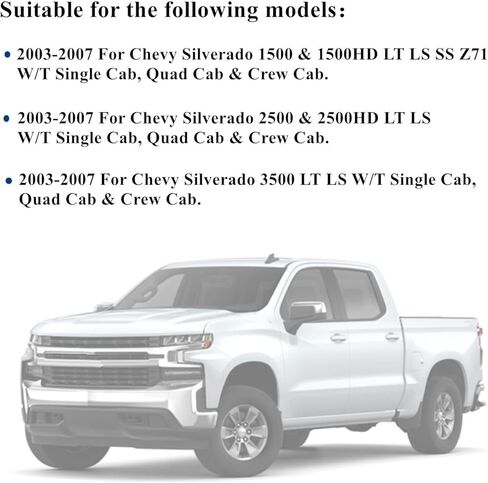SecosAutoparts سائق الجانب السفلي من القماش غطاء مقعد بديل رمادي داكن متوافق مع تشيفي سيلفرادو LS LT Z71 2003 2004 2005 2006 2007 in Saudi Arabia