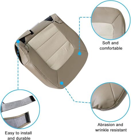 أغطية مقاعد جلدية مثقوبة بديلة للسائق والراكب من الأسفل والأعلى، متوافقة مع Ford Expedition 2003 2004 2005 2006 in Saudi Arabia