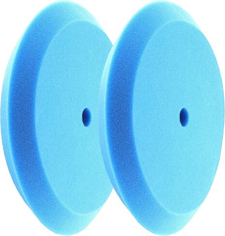 وسادات تلميع إسفنجية مقاس 8 بوصات - قطع متوسطة صفراء - عبوتان - تصميم بحافة مائلة، وظهر بخطاف وحلقة - يناسب لوحة دعم مقاس 7 بوصات - لإزالة الأكسدة، وتصحيح الطلاء، والتلميع in Kuwait