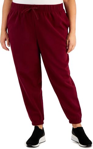 Ideology ID Plus Size Solid Fleece Jogger Pants in Kuwait