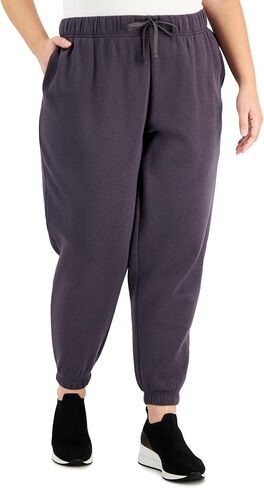Ideology ID Plus Size Solid Fleece Jogger Pants in Saudi Arabia