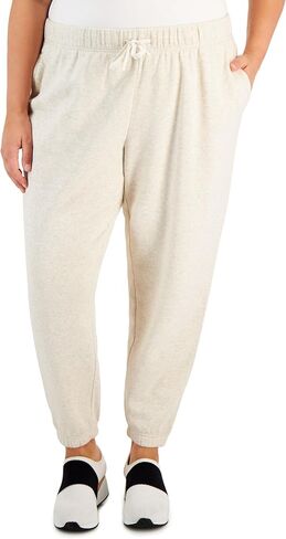 Ideology ID Plus Size Solid Fleece Jogger Pants in Saudi Arabia