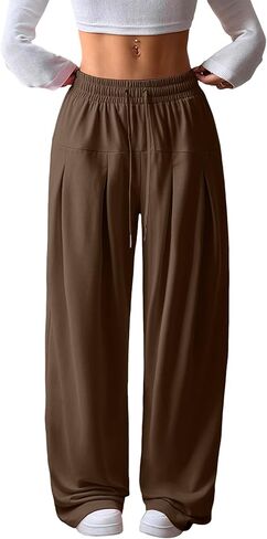 ZAFUL المرأة واسعة الساق الرباط Sweatpants الربيع فضفاض صالة السفر السراويل موضة وتتسابق 2026 ملابس الركض in Saudi Arabia