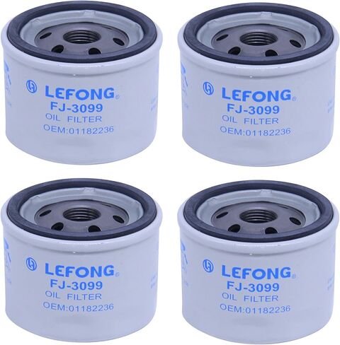 4 قطع فلتر زيت LEFONG FJ-3099 يستبدل AM125424، 49065-0721، 49065-7007، 120-483، 12 050 01-S 492932S متوافق مع محرك دورة John Deere Kawasaki Kohler Craftsman Husqvarna Tecumseh Toro in Saudi Arabia