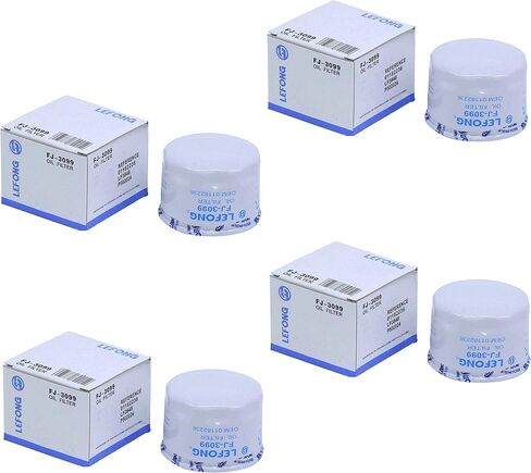 4 قطع فلتر زيت LEFONG FJ-3099 يستبدل AM125424، 49065-0721، 49065-7007، 120-483، 12 050 01-S 492932S متوافق مع محرك دورة John Deere Kawasaki Kohler Craftsman Husqvarna Tecumseh Toro in Saudi Arabia