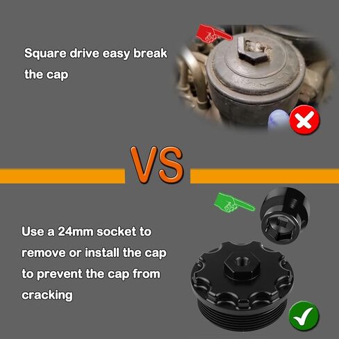 Fuel Filter Cap With Fuel Pressure Port Fit for 2003-2007 Ford F250 F350 F450 F550 Super Duty International 6.0L Diesel Black in Saudi Arabia