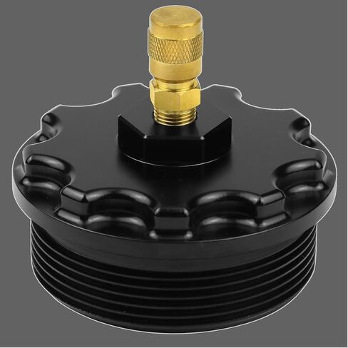 Fuel Filter Cap With Fuel Pressure Port Fit for 2003-2007 Ford F250 F350 F450 F550 Super Duty International 6.0L Diesel Black in Saudi Arabia