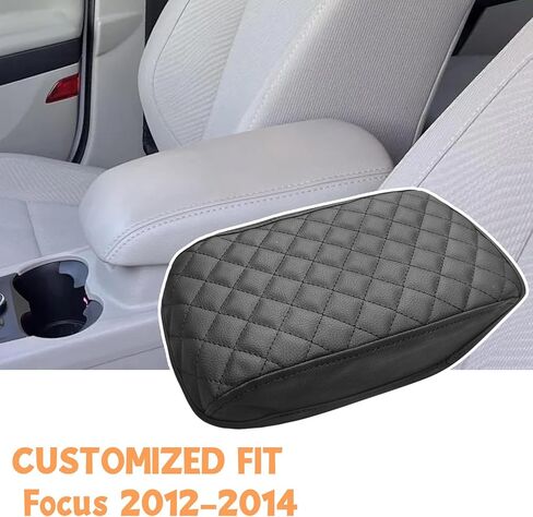 غطاء وحدة التحكم المركزية متوافق مع Ford Focus 2012-2014 غطاء وسادة صندوق مسند الذراع الجلدي وسادة وحدة التحكم الوسطى in Saudi Arabia