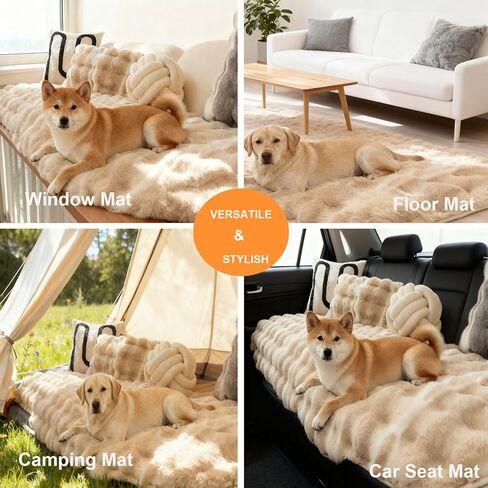 Couch Cover for Dogs, Rabbit Plush Sofa Cover Pet-Friendly Sofa Protector - Washable, Anti-Slip Furniture Protector Pad for Sectional & Couches (Gray, 35" x 70") in Saudi Arabia