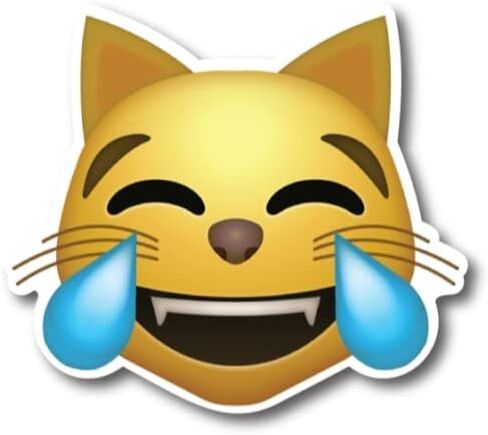 ملصق مغناطيسي مغناطيسي Magnet Me Up Cat Smiling Emoticon، 5 بوصة، مغناطيس مزخرف لطيف للتعبير الذاتي للسيارة أو الشاحنة أو سيارات الدفع الرباعي أو أي سطح مغناطيسي آخر in Saudi Arabia