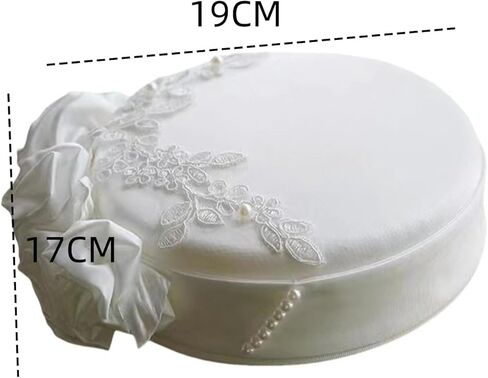 قبعات الكنيسة للنساء، قطع زينة بيضاء للحفلات، قبعة زفاف مزينة بزهرة الساتان والدانتيل 2025 in Kuwait