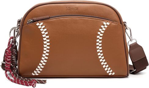 Marvolia Crossbody Bags for Women - Baseball Crossbody Purses Trendy PU Leather Small Shoulder Bag for Travel Work Party in Kuwait