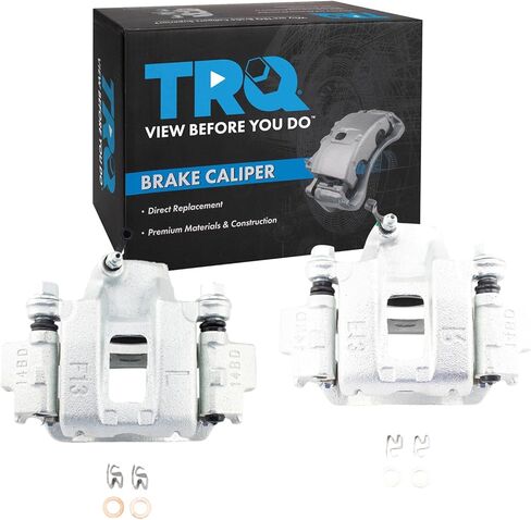 TRQ New Rear Disc Brake Caliper with Bracket & Hardware Pair for Toyota SUV in Kuwait