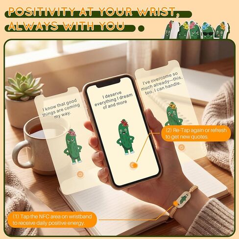 MEBRUDY 90 بطاقة تأكيد المخلل الإيجابية مع NFC، هدايا عيد الفصح الفيل الأبيض للمراهقات والنساء والبالغين والأم والمعلمين والأخوات والأصدقاء، فتاة في سن المراهقة لطيف الاشياء العصرية in Kuwait