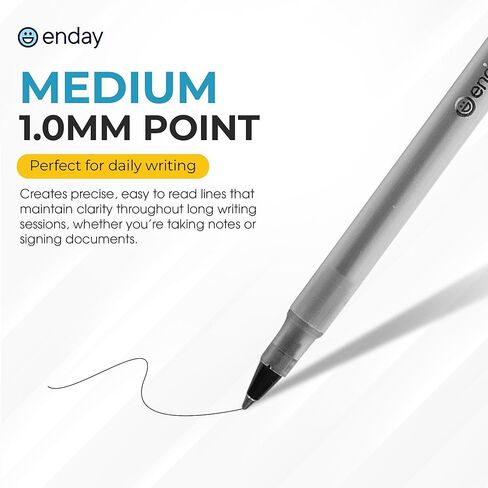 Enday Pens Ballpoint (60 Pack) 30 Blue & 30 Black Pens, Ink Pens Bulk, Medium Point 1.0mm, Smooth Writing Ballpoint Pens, Comfortable Grip Ball Point Pens Black, Quick Dry Ink. in Saudi Arabia