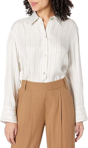 Vince Women's Stripe Sculpted Long Sleeve Shirt in Saudi Arabia